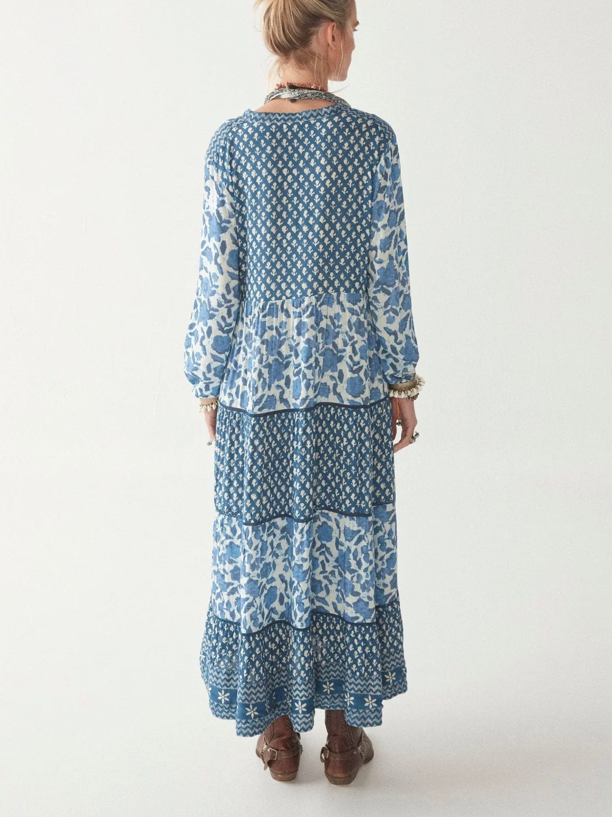 Lala Printed Dress - Blue