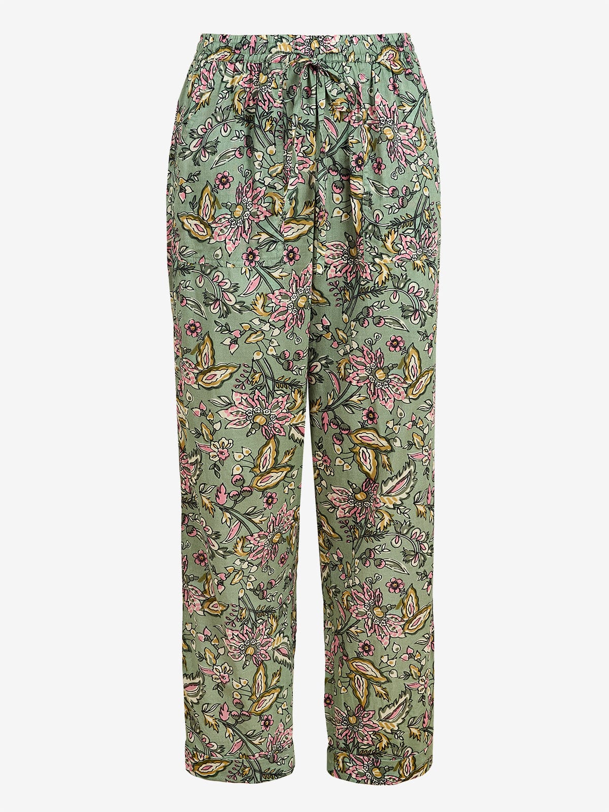 Milo Cotton Voile Trouser – Bali Flower Green