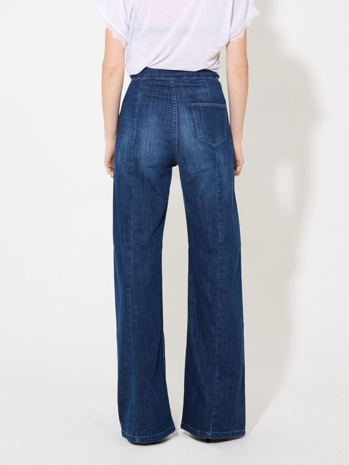 Minnie The High Top Full Length Wide Leg Flared Jeans - The Last