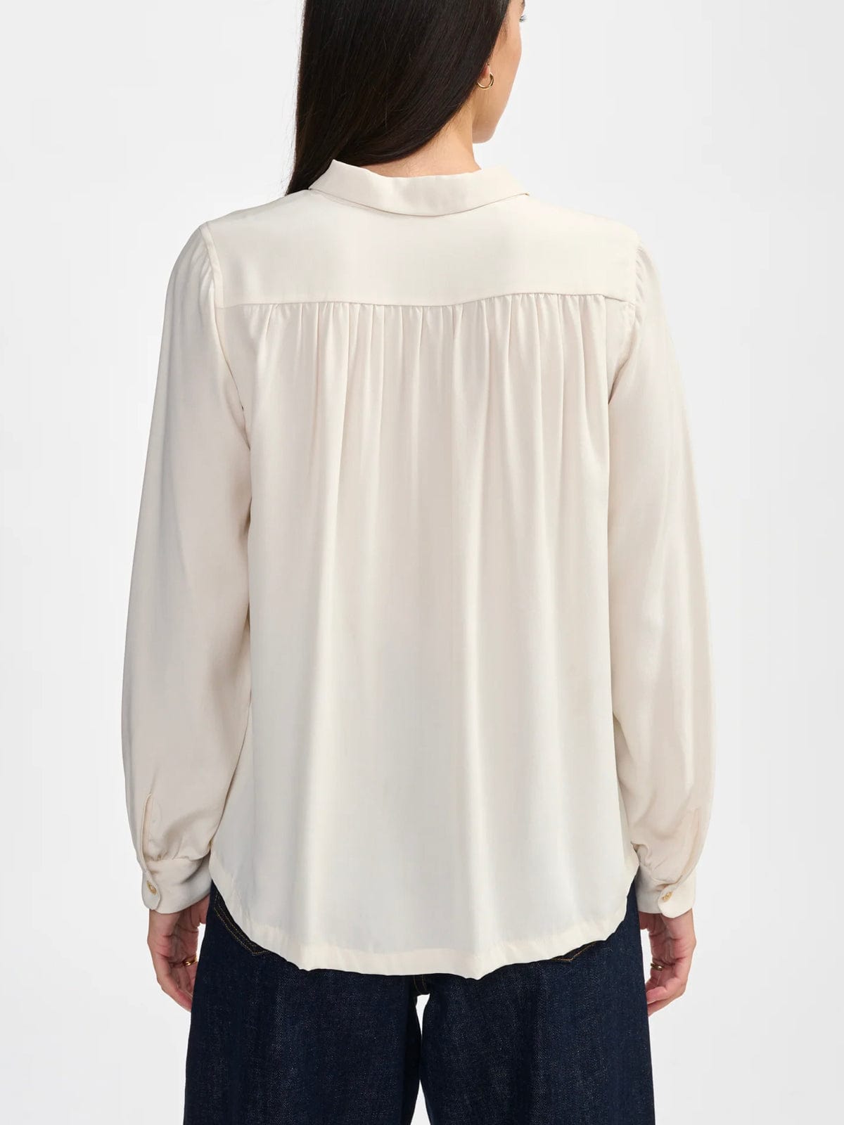 Taxi Silk Shirt- Cream