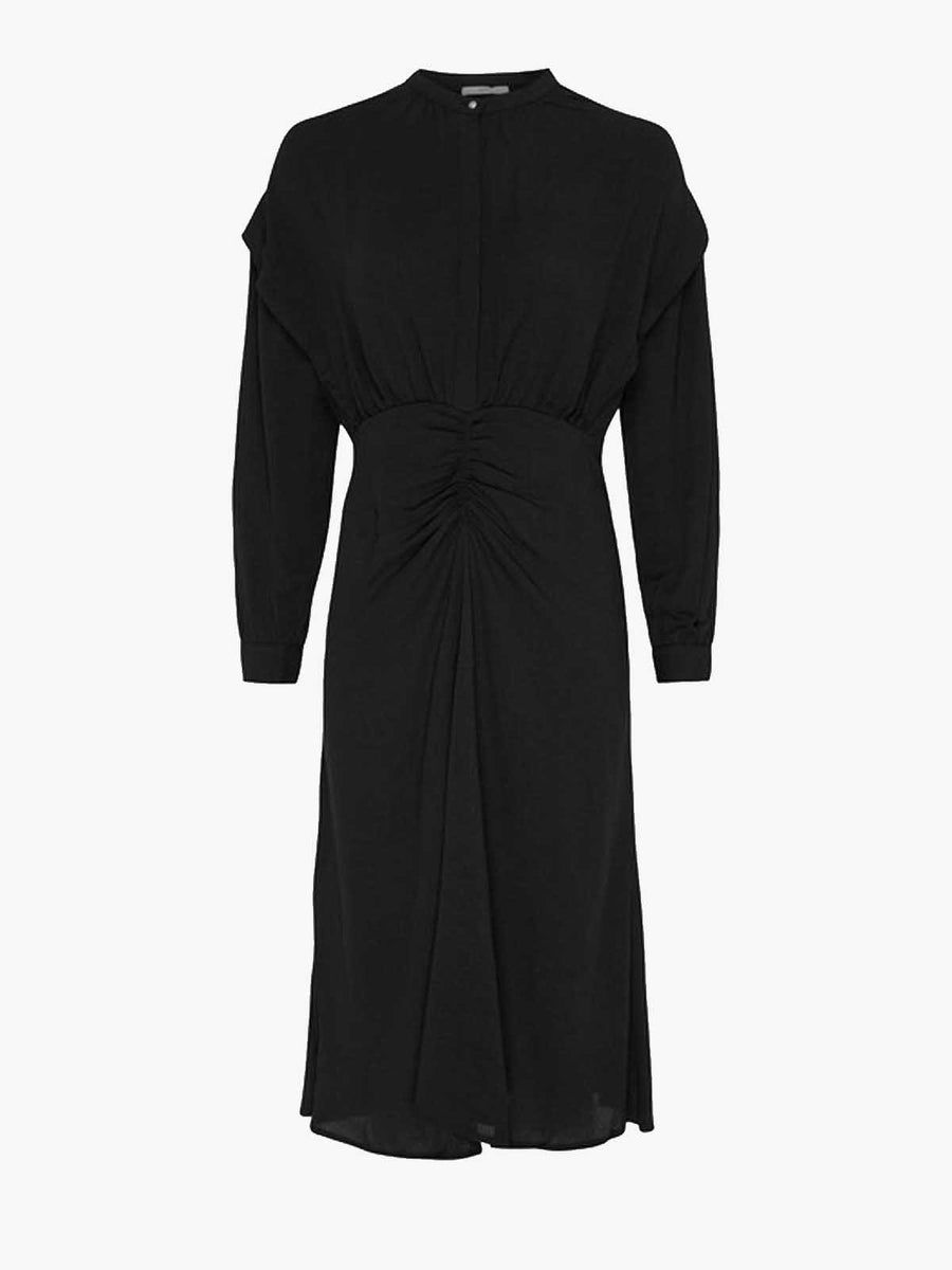 Sessùn Lina Roush Dress – Black | IRIS Fashion