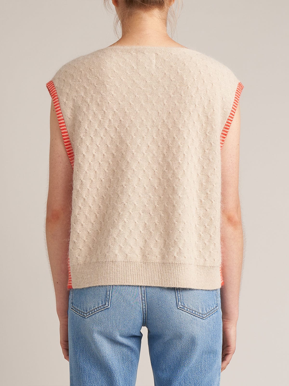 Diow Knit Vest – Cream