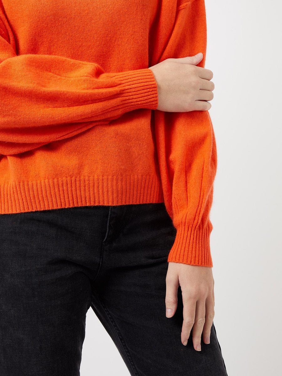 Crush Cashmere Abby Balloon Knit- Orange | IRIS Fashion