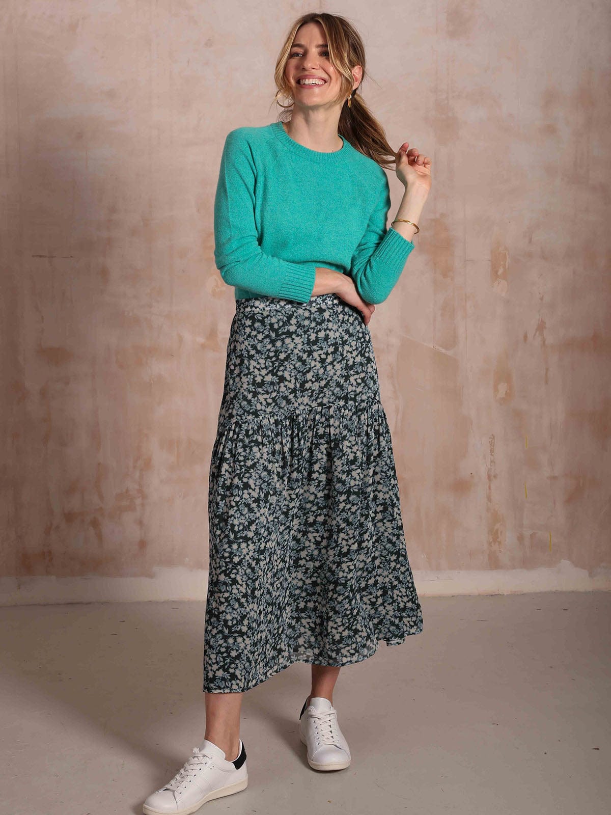 Floral midi 2025 skirt uk